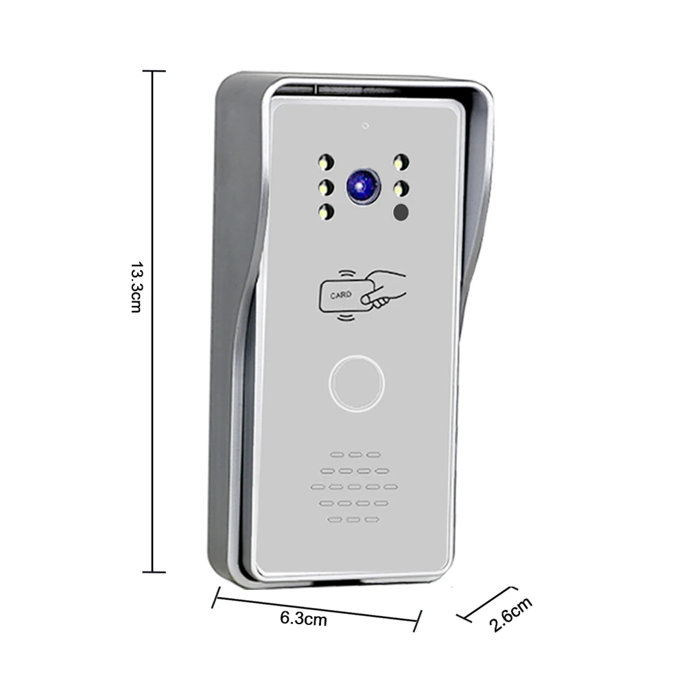 Homefong 7 Inch Video Intercom System Access Control Door Phone Camera RFID Unlock Outdoor Panel  Day Night View Monitoring Talk