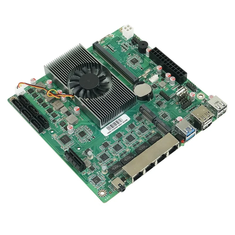 NAS เมนบอร์ด ITX Home โปรเซสเซอร์ DDR5 4X I226 2.5G LAN Dual M.2 สล็อต 6Xsata DP HD Low Power พลาสติก