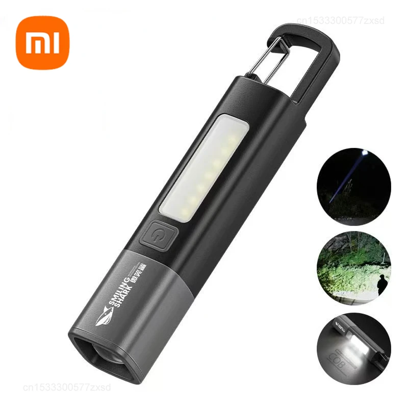 

Xiaomi Bright LED Flashlight XPE Work Light with Hook USB Rechargeable Zoomable Torch Outdoor Camping Fishing Waterproof Lantern