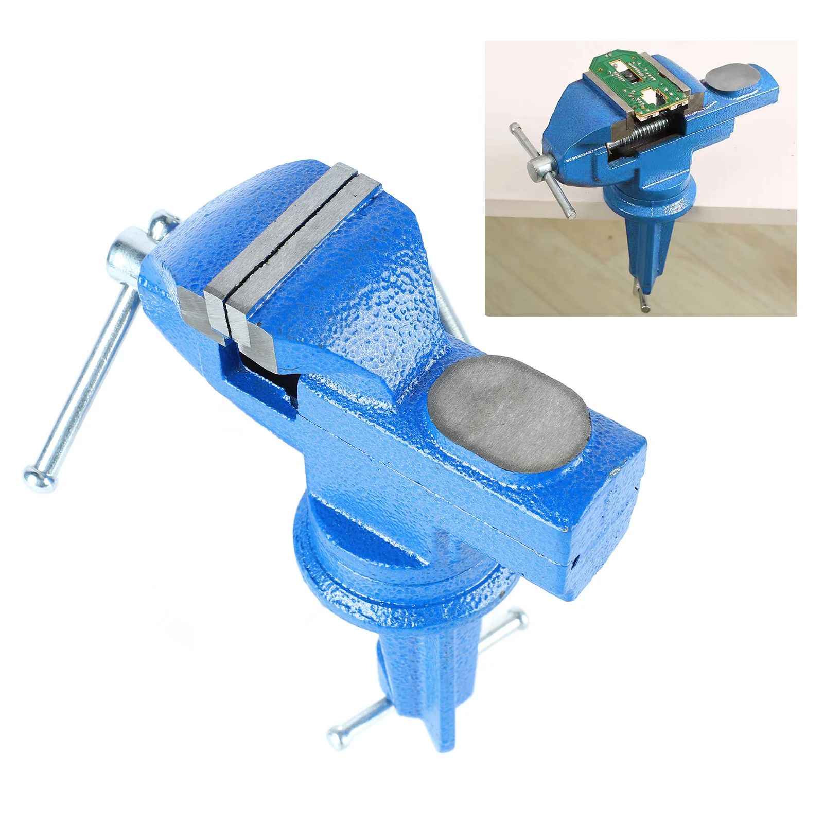 Bench Vise Heavy Duty 50mm Jaw High Hardness 360 Degree Rotation Universal Table Vise Clamp