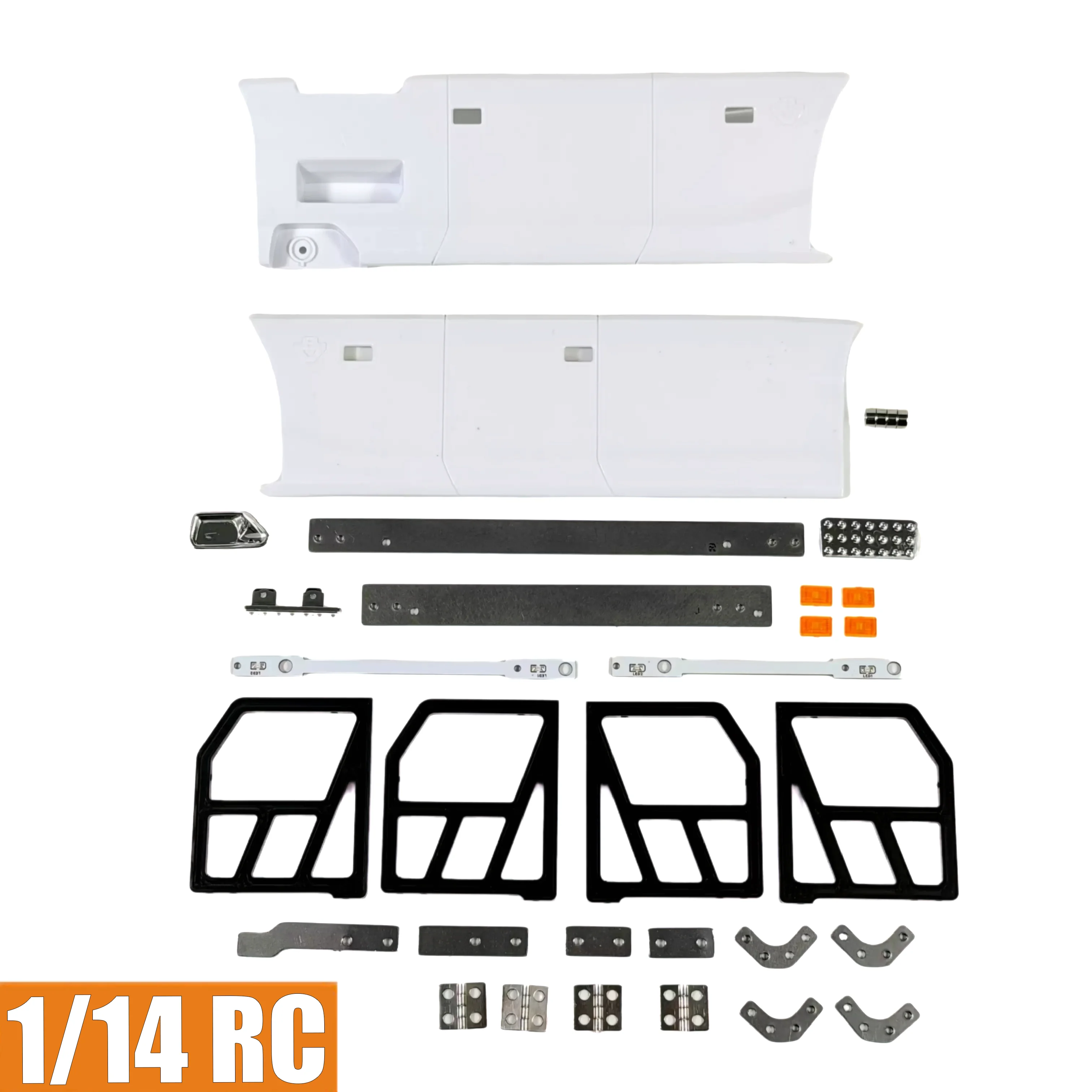 Simulation Side Skirt Light Panel Side Skirts Model for 1/14 Tamiya RC Truck for SCANIA 4x4 R730 R620 R470 MABEMODO DIY