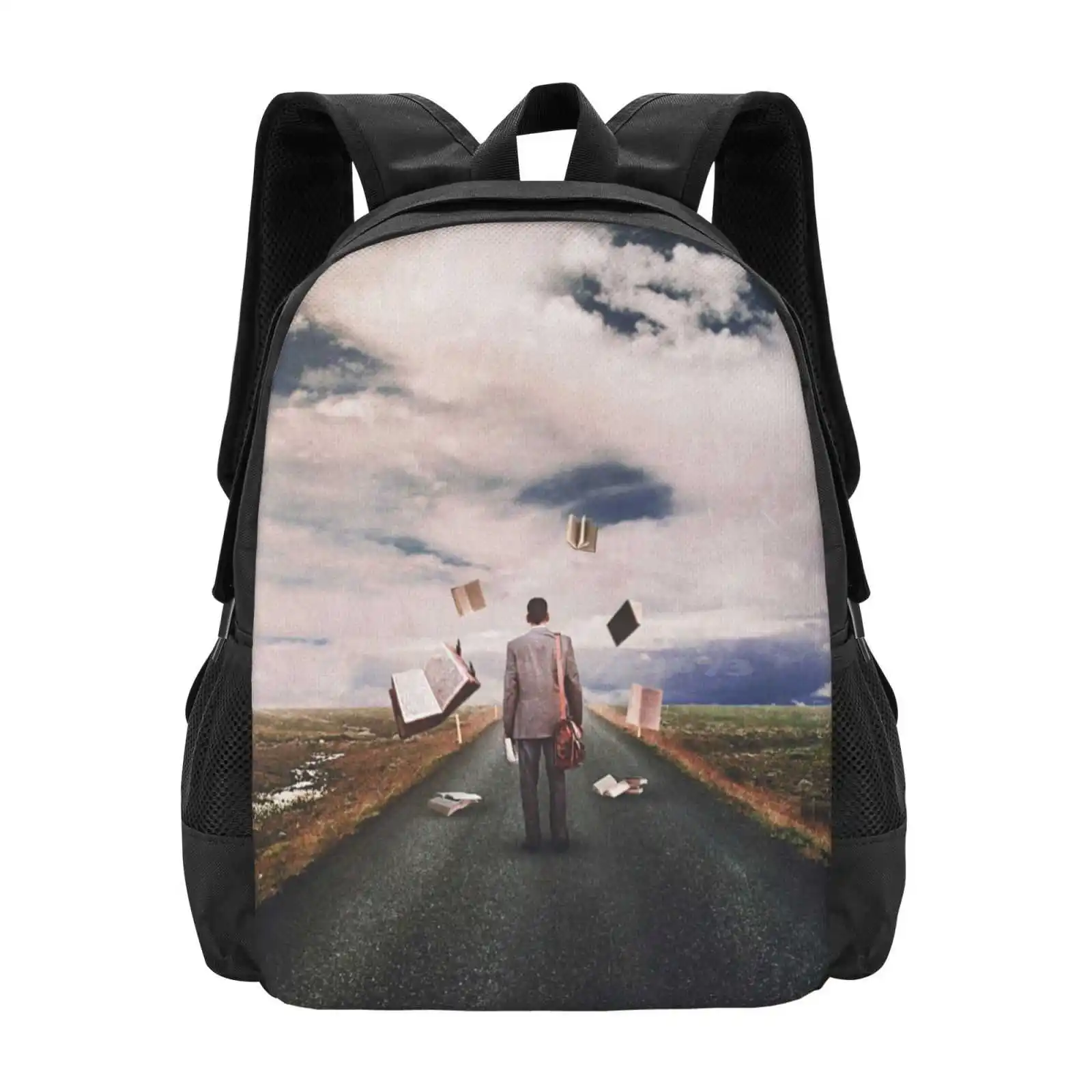 The Illusion Of Reality Hot Sale Schoolbag Backpack Fashion Bags Surrealism Digitalart