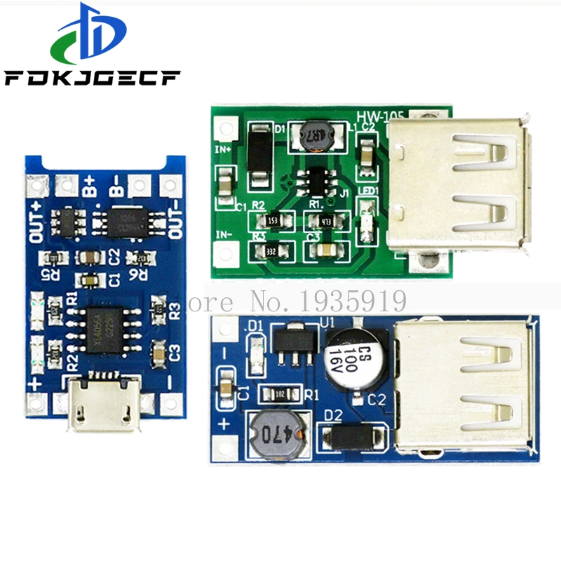 DC 0.9V-5V to 5V 600MA Power Bank Charger Step Up Boost Converter Supply Voltage Module USB Output Charging Circuit Board TP4056