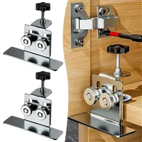 Cabinet Door Mounting Jig Stainless Steel Cabinets Frame Clamp Adjustable Cabinet Door Installation Locator Woodworking Tools