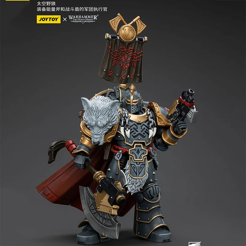 

JOYTOY Warhammer The Horus Heresy 1/18 Space Wolves Legion Praetor с силовым топором и боевым щитом Фигурка Модель игрушки