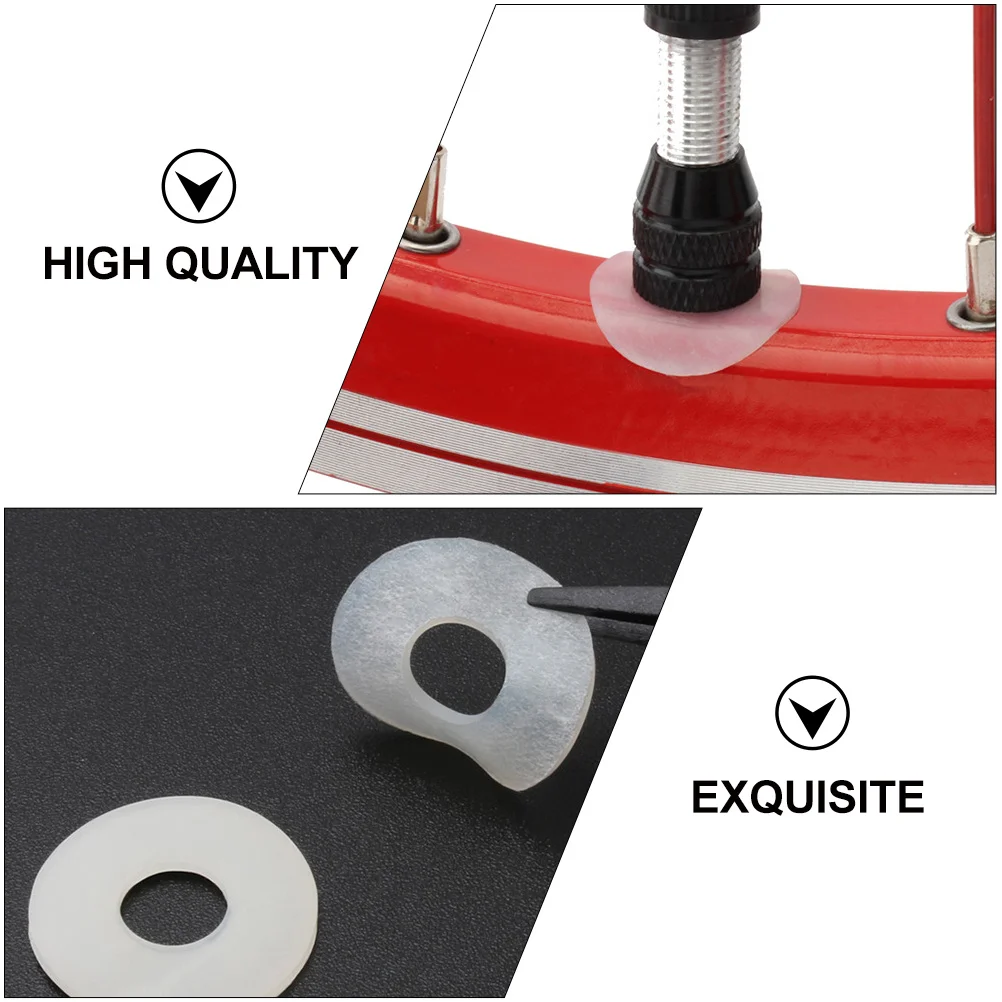 24Pcs Bicycle Valve Gasket Set High Flexibility Practical No Peculiar Smell Perfect Gift for Friends Bike Air Nozzle Glue Pad