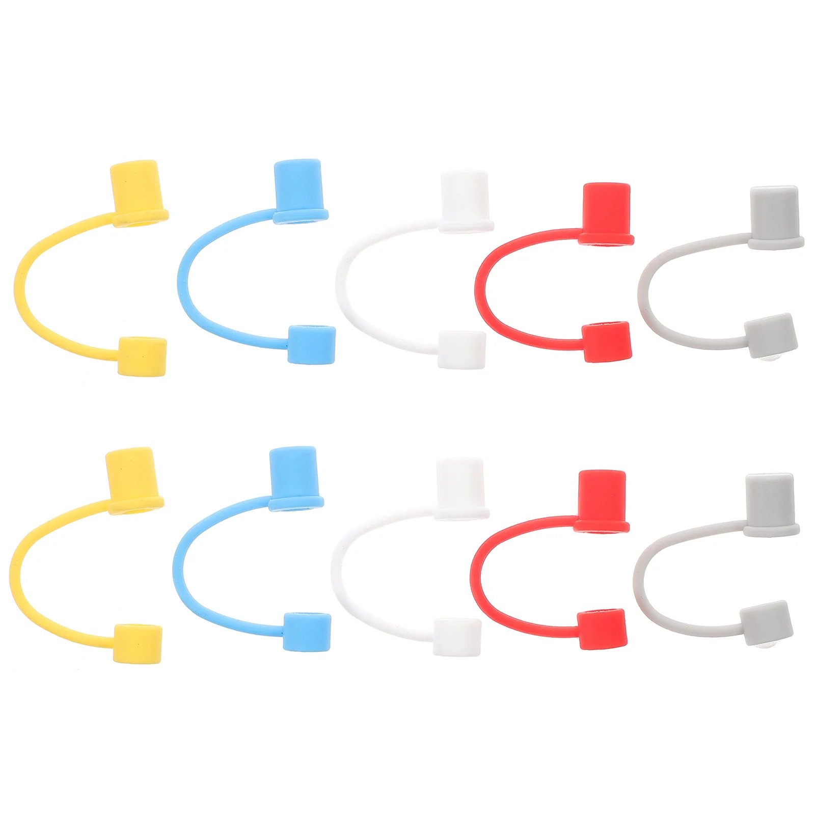 

10Pcs Silicone Straw Covers Cap Reusable Straw Tip Protectors for Tumbler Juice Smoothie Straws Multi-