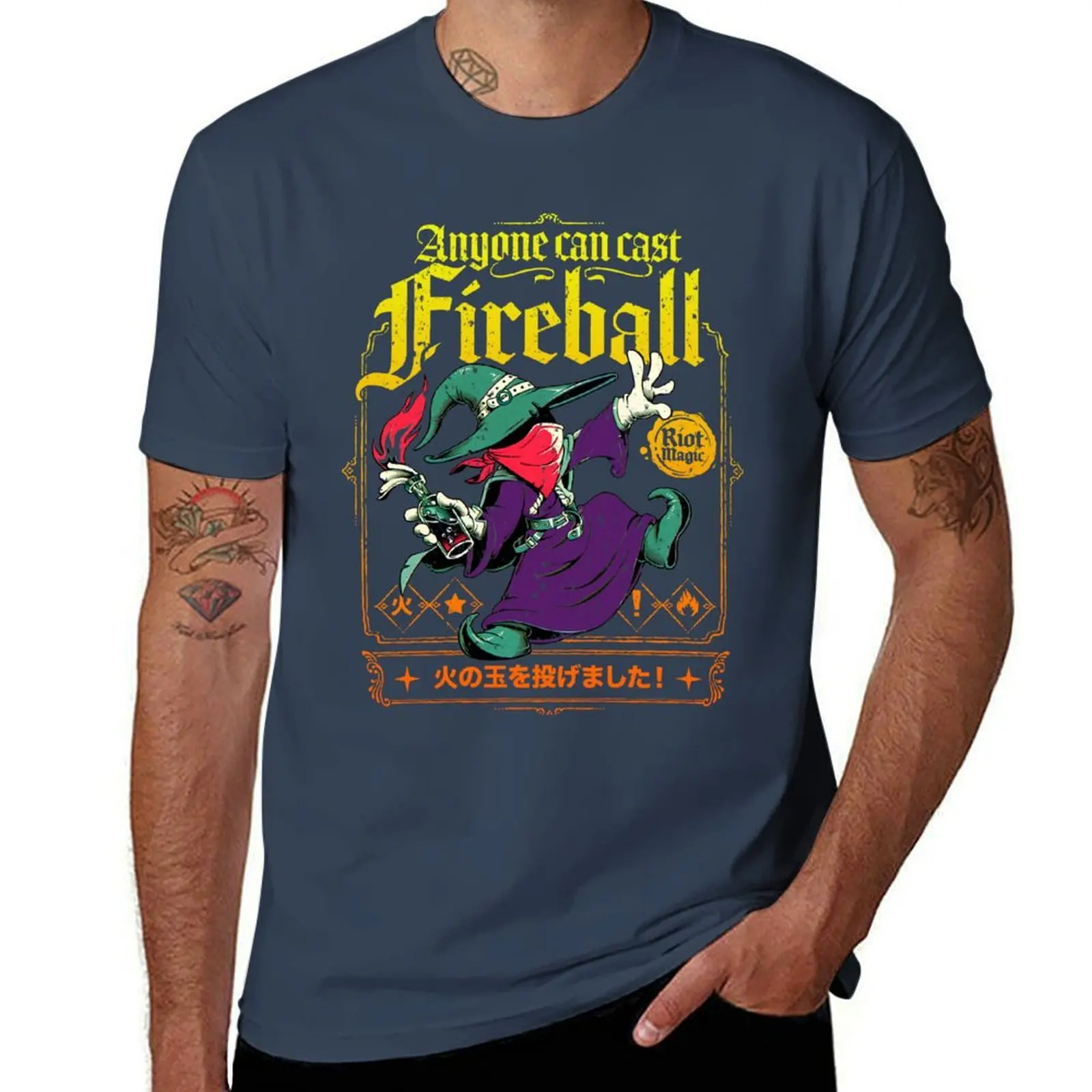 anyone can cast fireball molotov wizard T-Shirt man t shirts for men casual t shirts designer t shirt man casual T-Shirt