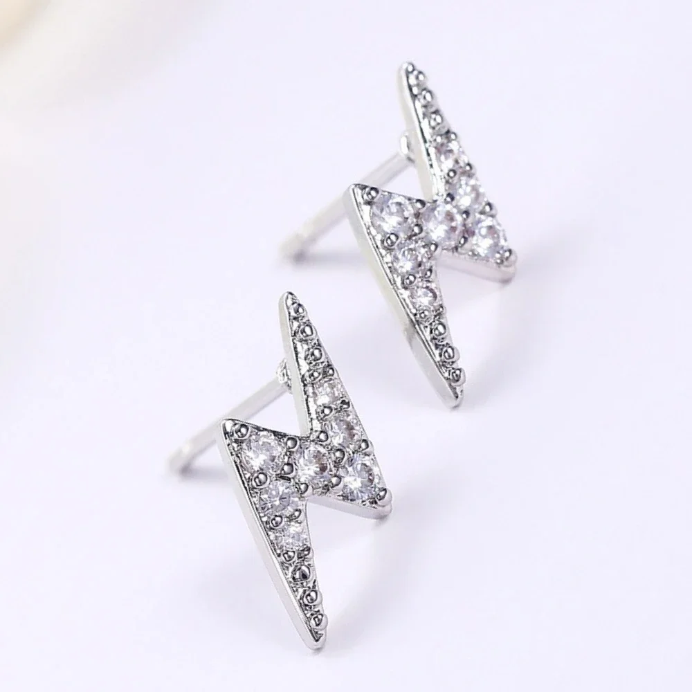 New Sparkling Zircon Elegant Wedding Earrings for Daily Wearing, Elegant Personality, Extremely Simple Style Accessories