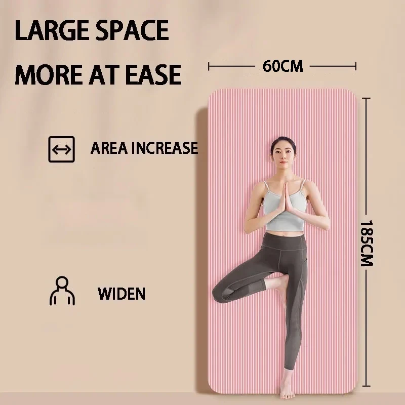 15mm Anti Slip Thickened NBR Yoga Mat Household Anti Slip Fitness Mat Soundproof Jumping Rope Floor Mat Household Dance Yoga Mat