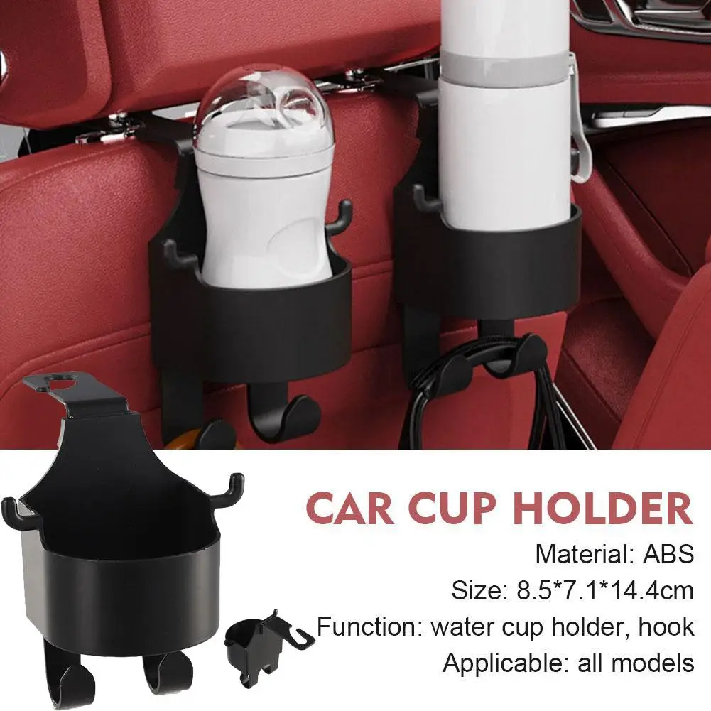 New Car Seat Headrest Hook Hanger Storage Organizer Universal With Cup Holder For Handbag Fit Universal Vehicle Car Accessories