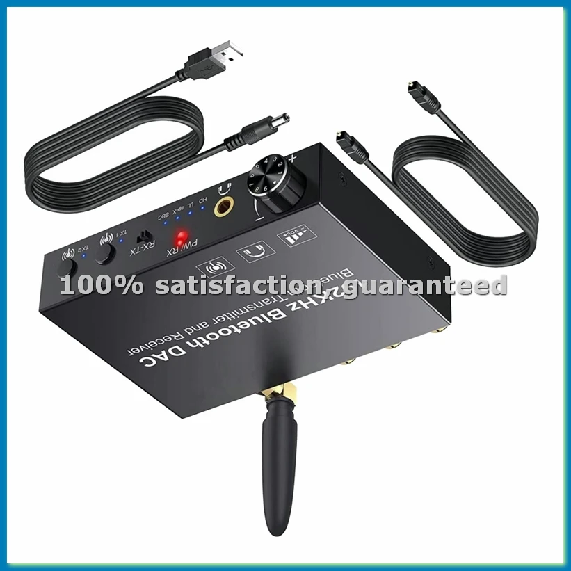 

192KHz Bluetooth Converter Wireless Audio Transmitter Receiver Digital Optical Coaxial to Analog Adapter for TV-A79U