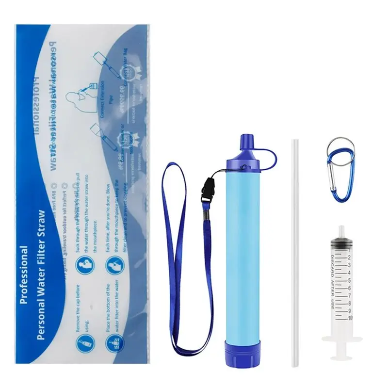 【サイバーマンデー】浄水器-3000l-屋外用パーソナルウォーターフィルター-ポータブル-4段階フィルターシステム-キャンプ、緊急時、サバイバル用
