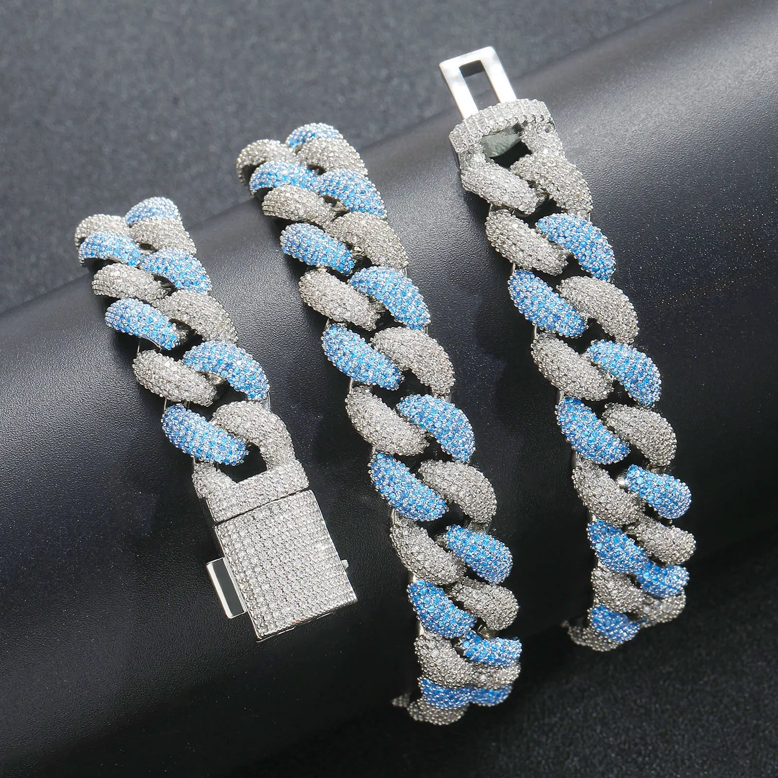14mm Icedminer Zircon Bubble Cuban Chain Diamond Iced Out Necklaces For Men Women Fashion Hip Hop Jewelry Copper Free Shipping