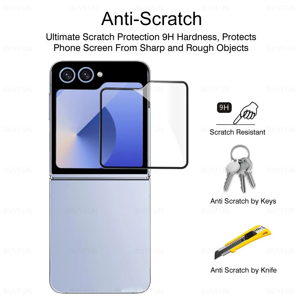 4-1pcs back protective glass For Z flip6 flip5 Black edge screen protector For Galaxy Z flip 6 5 ZFlip 6 5 5G phone film ZFlip6 image 6