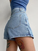 plus Size Women's High Waist A-Line  Skirt Jeans Uneven Length Anti-Light Loose Fit Denim Skirts for Summer - Image 5