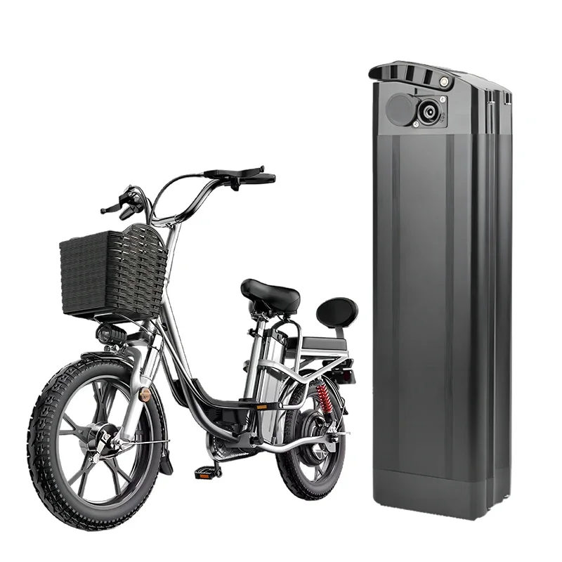 

Customized Silver fish 48v 52V 60v10ah 20Ah 30ah 500w 1000W battery for electric bike monster electric bike electric city bike