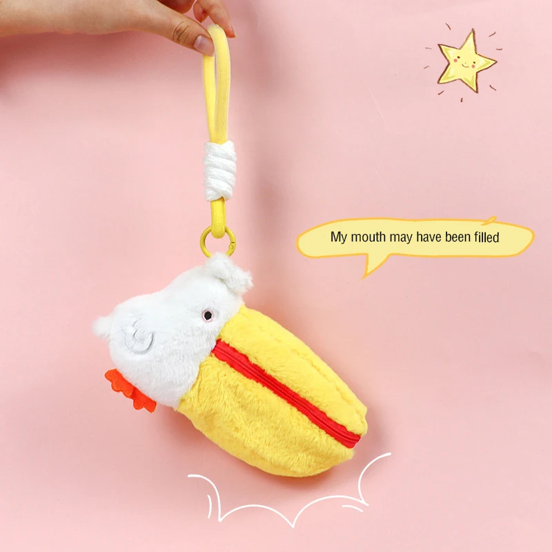 1Pc Cartoon Cute Pelican Pencil Cases Plush Makeup Bag Stationery Storage Bag Zero Wallet Cartoon Pencil Pouch School Supplies