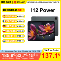 BMAX I12 Power Tablet (6 + 16)GB RAM 128GB ROM Android 15 11.4 Inch 90 Hz 2.4 K IPS MTK G99 WiFi 4G LTE