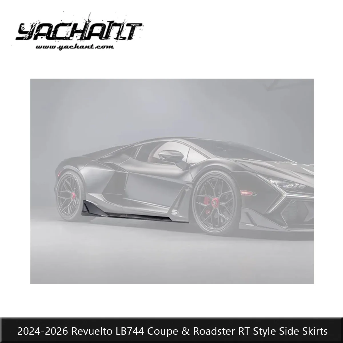 Dry Carbon RT Style Side Skirts Fit For 2024-2026 Revuelto LB744 Coupe Roadster Sculpted Side Profile Extension