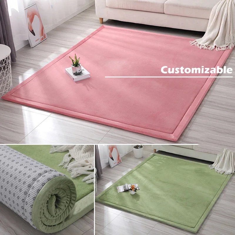 2cm Thick Japanese Style Tatami Carpet 200x400 Luxury Large Living Room Rugs Kids Bedroom Mats Thick Tapetes Children Play Rug