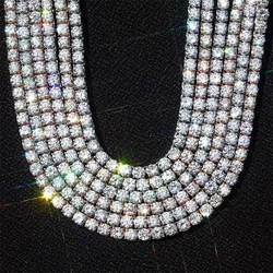 Factory Sale 2.5-6.5mm Moissanite Bracelet for Women Sterling Silver Gold Man's Moissanite Tennis Chain Custom Hippop Charms