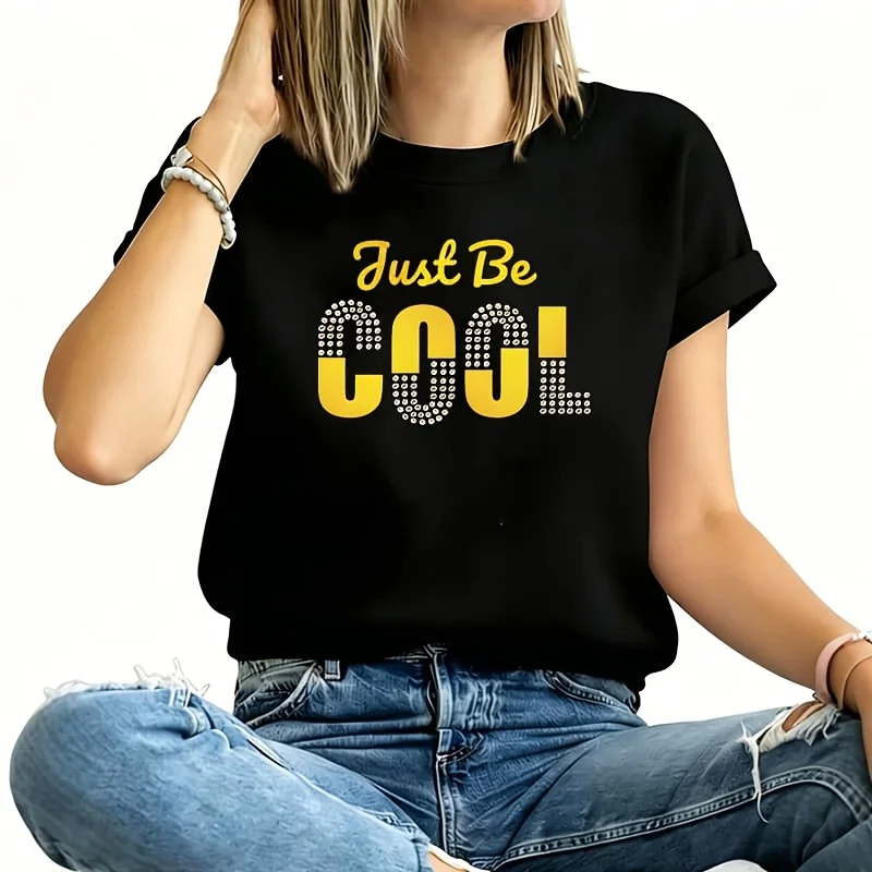 Just Be Cool Women's Plus Size T-Shirt 100% Cotton 220g