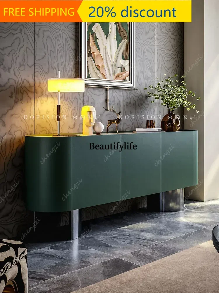 J132 version dining side cabinet, living room against the wall solid wood locker, modern simple entrance entrance decorative cab