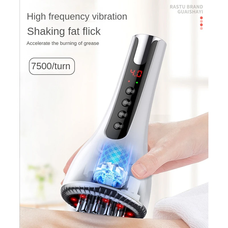 Microcurrent Meridian Scraping Infrared Body Detox Massage Health Comb Unblocking Warm Brush Shape Live Blood Shu Tendon