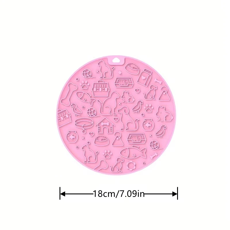 Pet Feeding Mat Silicone Dog Licking Pad Square Dogie Feeding Training Pad for Dry-wet Food Dog Feeder Pet Mat Water Feeding Mat - view 6