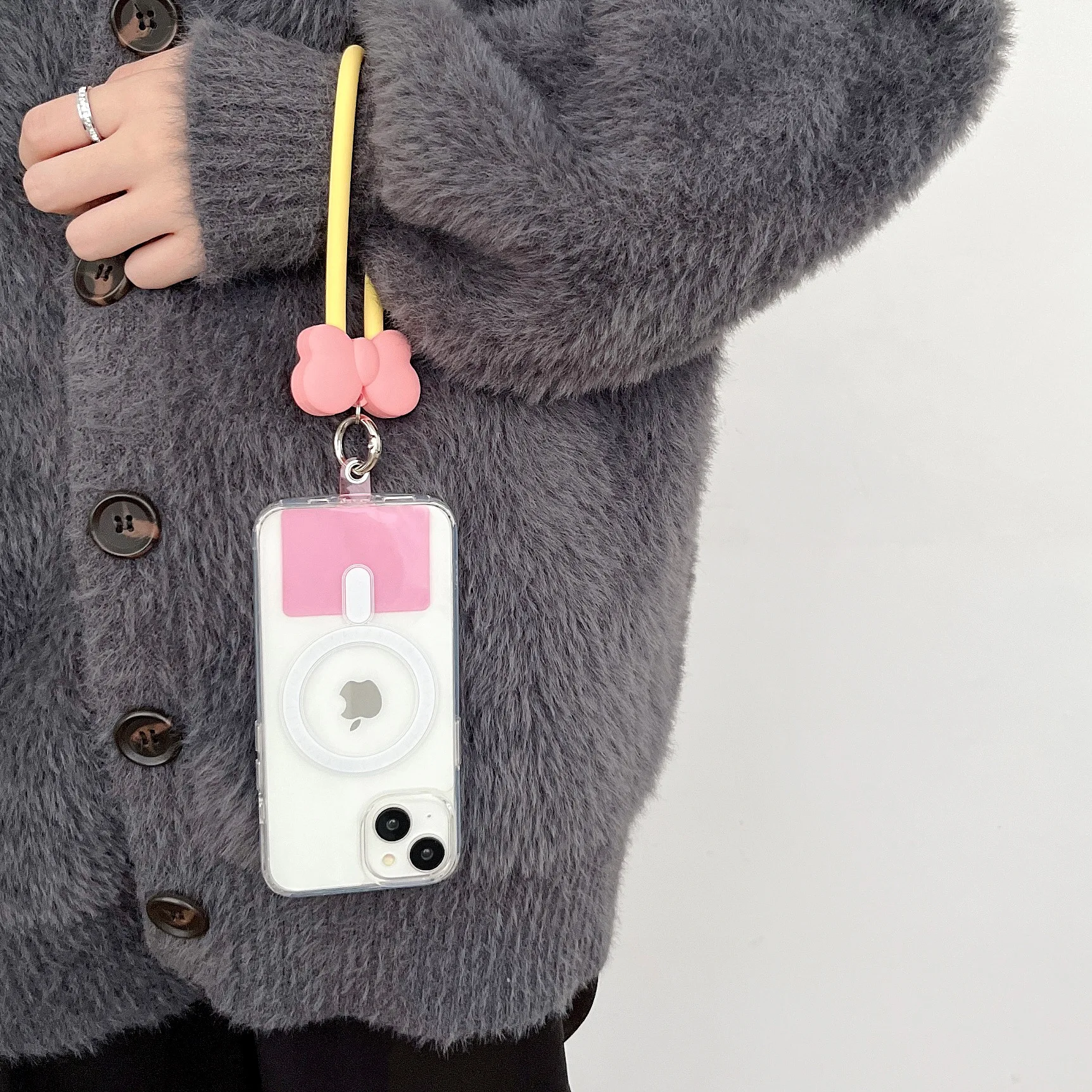 

Cute Cartoon Style Bow Tie Phone Strap Lanyard Anti-Dropout Phone Charm Lanyard Backpack Lanyard Girls' Bracelets Keychain