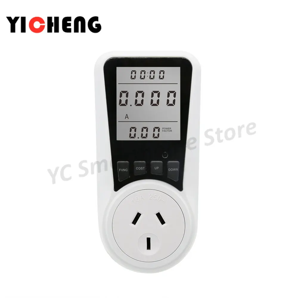 Digital Energy Meter Socket Wattmeter for Electricity Consumption Monitoring, EU US UK AU BR FR Plug-in Power Meter