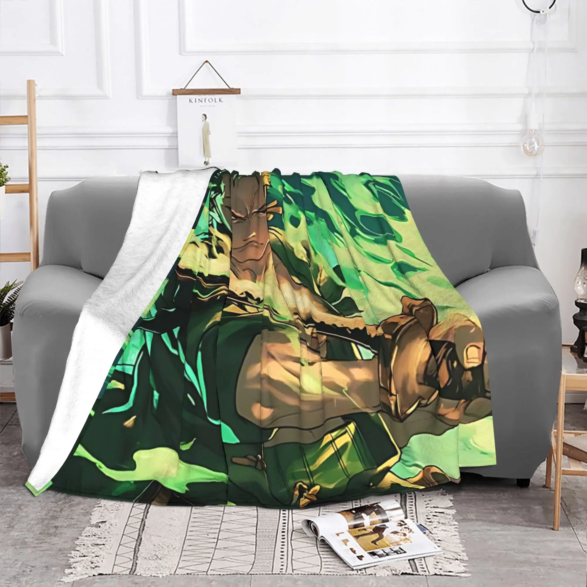 1PC home Cutecore Anime One piece Theme  Blanket Super Cosy Plush Home Living Room Sofa halloween