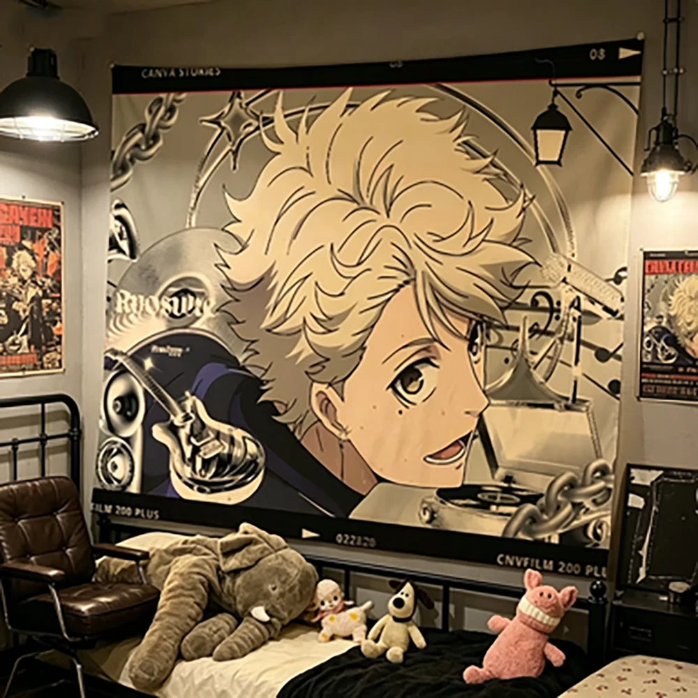 Ultra-Cool Anime Poster Banner Trending Decorative Tapestry Wall Art for Home Decor Living Room Dorm Room Bedroom Backdrop