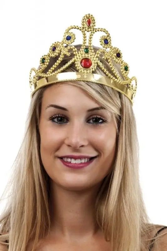 Gold color plastic princess crown queen crown crown 60 cm