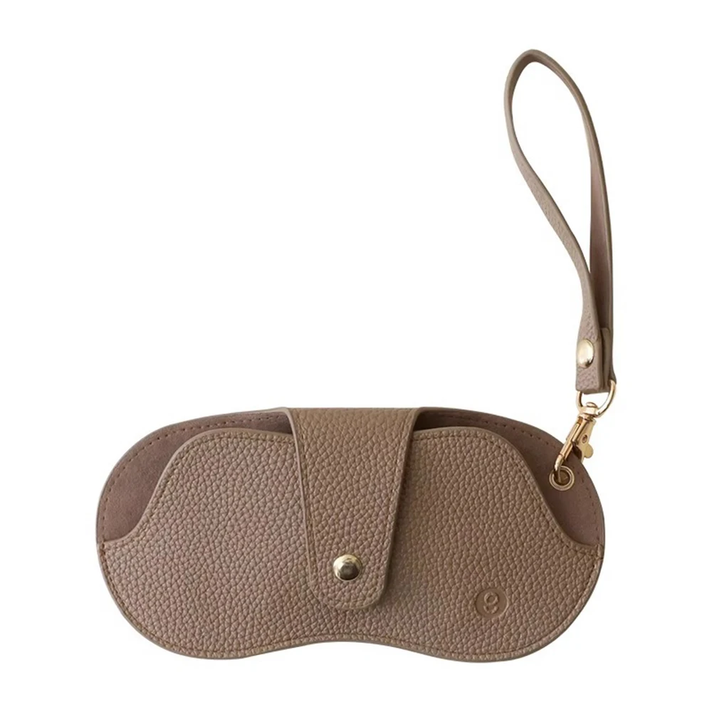 Soft Lychee Pattern Pu Leather Glasses Bag Retro Sunglasses Case Portable Myopia Frame Case Simple Eyeglasses Bag image 6