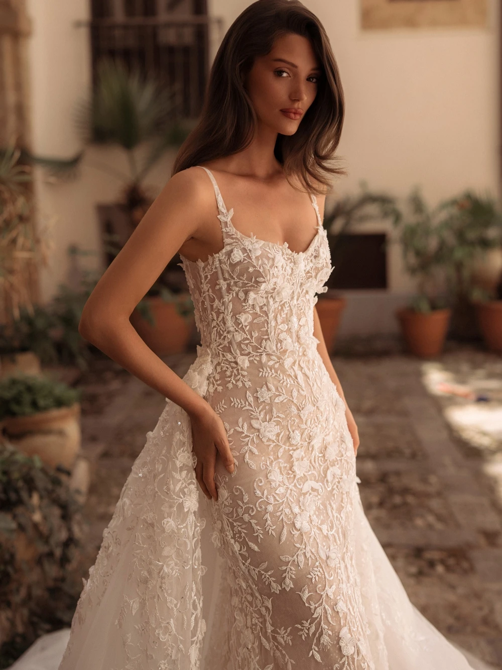 Magnifique robe de mariée perlée avec traîne détachable, avec des Appliques en dentelle de rêve, nouvelles robes personnalisées à fines bretelles pour mariée