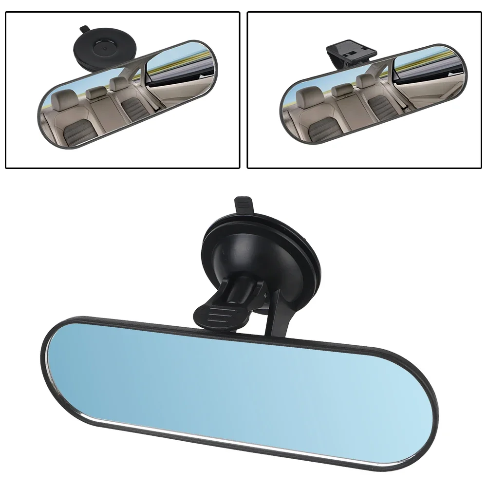 With Suction Cup Universal 360°Adjustable 200*60mm Interior RearView Mirror High-definition Large Field of View Car Truck Mirror