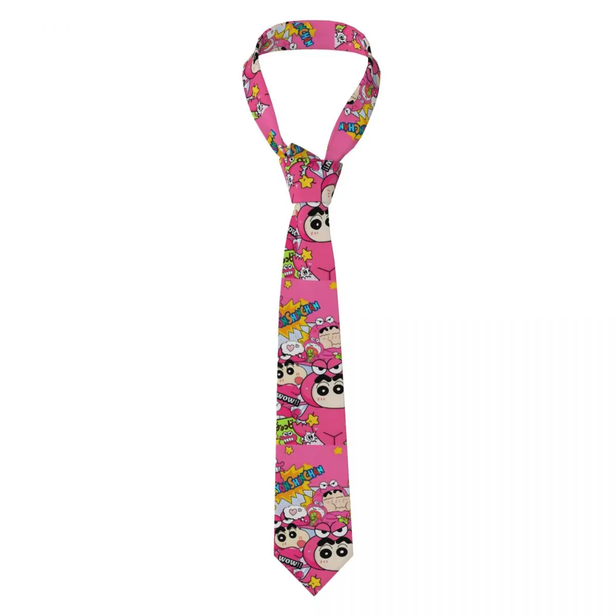 Corbata personalizada C-Crayones Shin-chanes para hombre, corbata clásica de seda de Anime para negocios