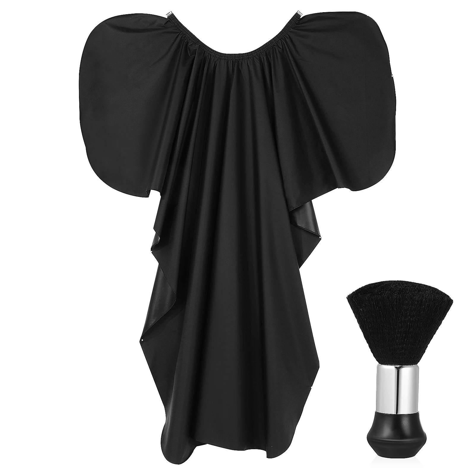 

1 комплект, накидка для стрижки волос, черная накидка для салона, парикмахерская, регулируемый шейный ремень, макияж, тряпка для бороды, тканевый фартук для укладки волос