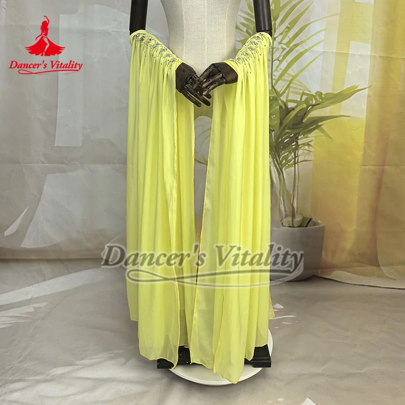 

Рукав для социальных танцев, вальс, фокстрот, AB, камни, шифон, развевающиеся рукава, цвет, размер, можно настроить, аксессуары для бальных танцев