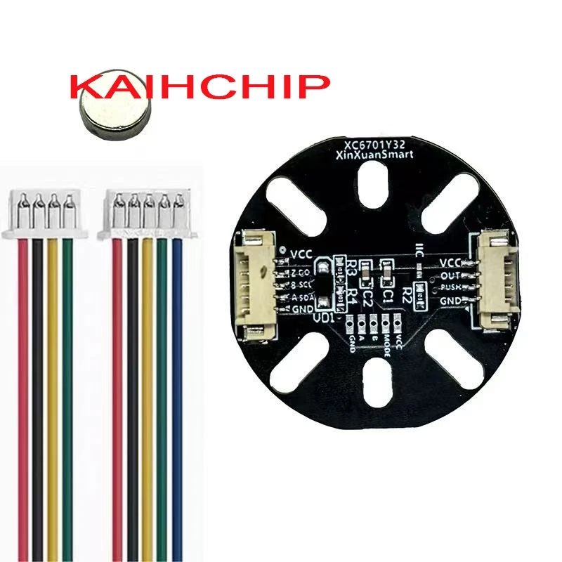 MT6701 Magnetic Encoder Module High-Precision 14 Bit Brushless Motor Angle Measurement Sensor Module Matching Magnet