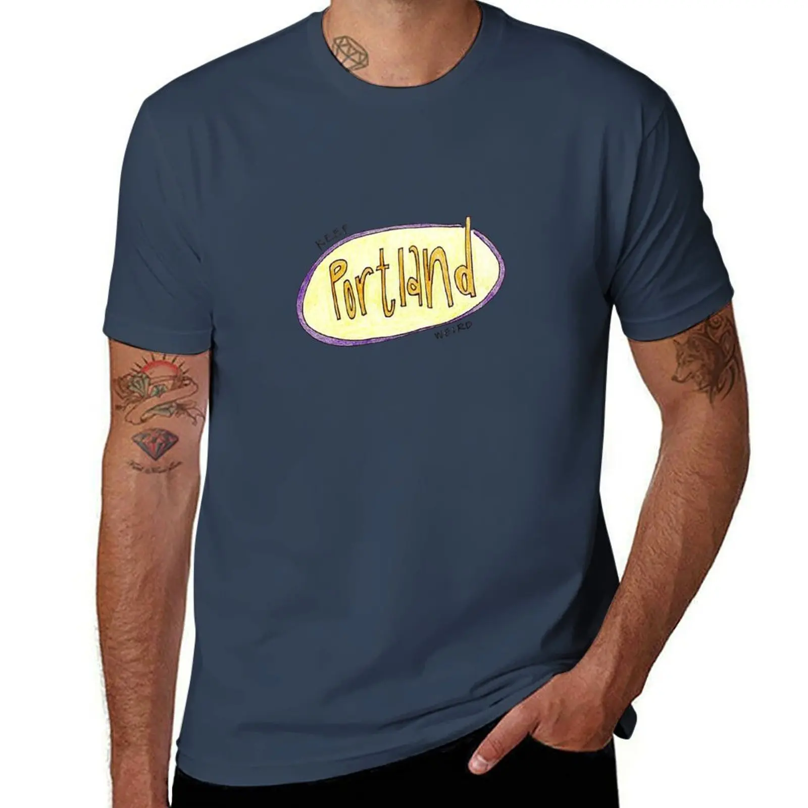 

keep Portland weird T-Shirt Anti-Fade Casual Tee Shirt