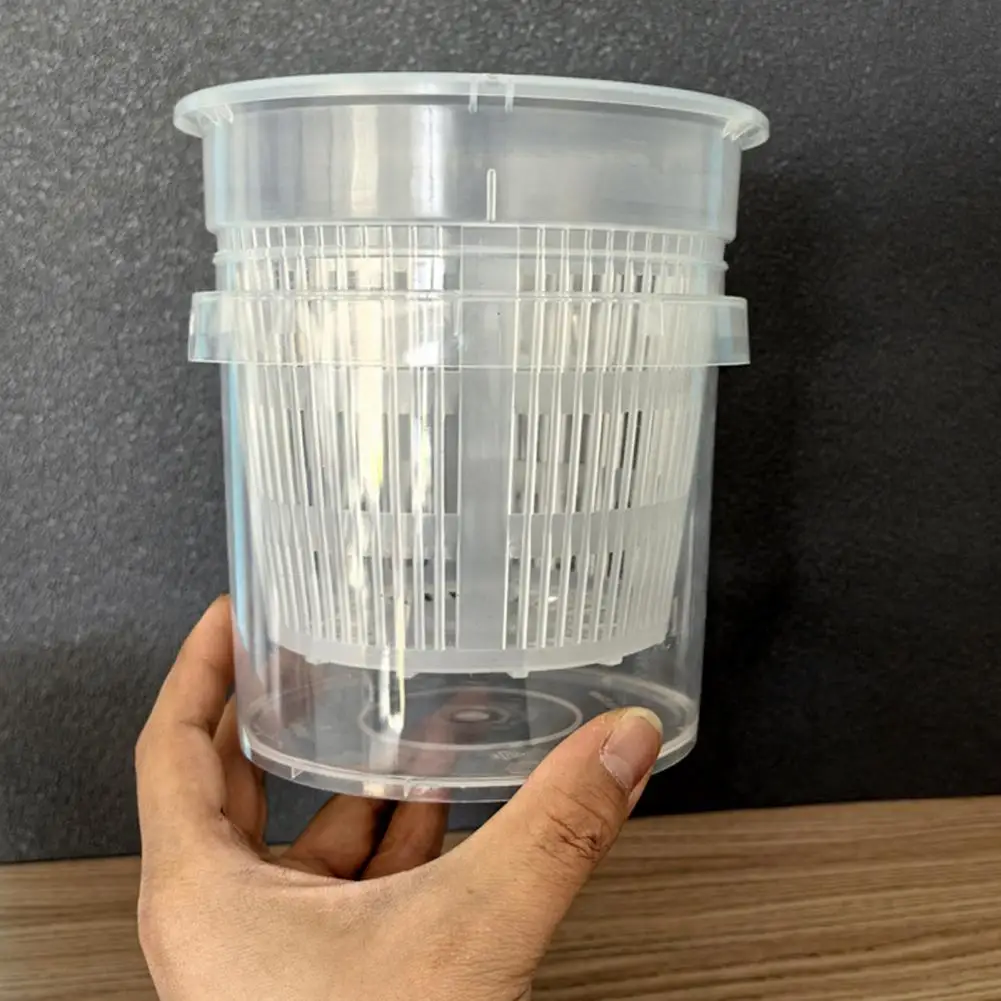 Study Room Plant Decoration Root Control Flower Pot Plastic Self-watering Plant Pot with Water Reservoir Slotted Pot for Orchids
