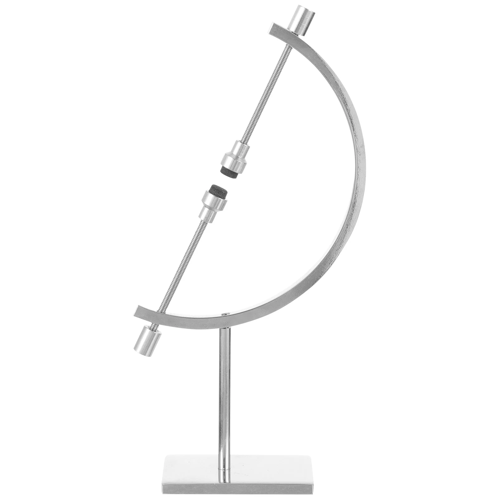 

Globe Crystal Ball Stand Adjustable Sphere Holder for Display Bracket Stands Silver