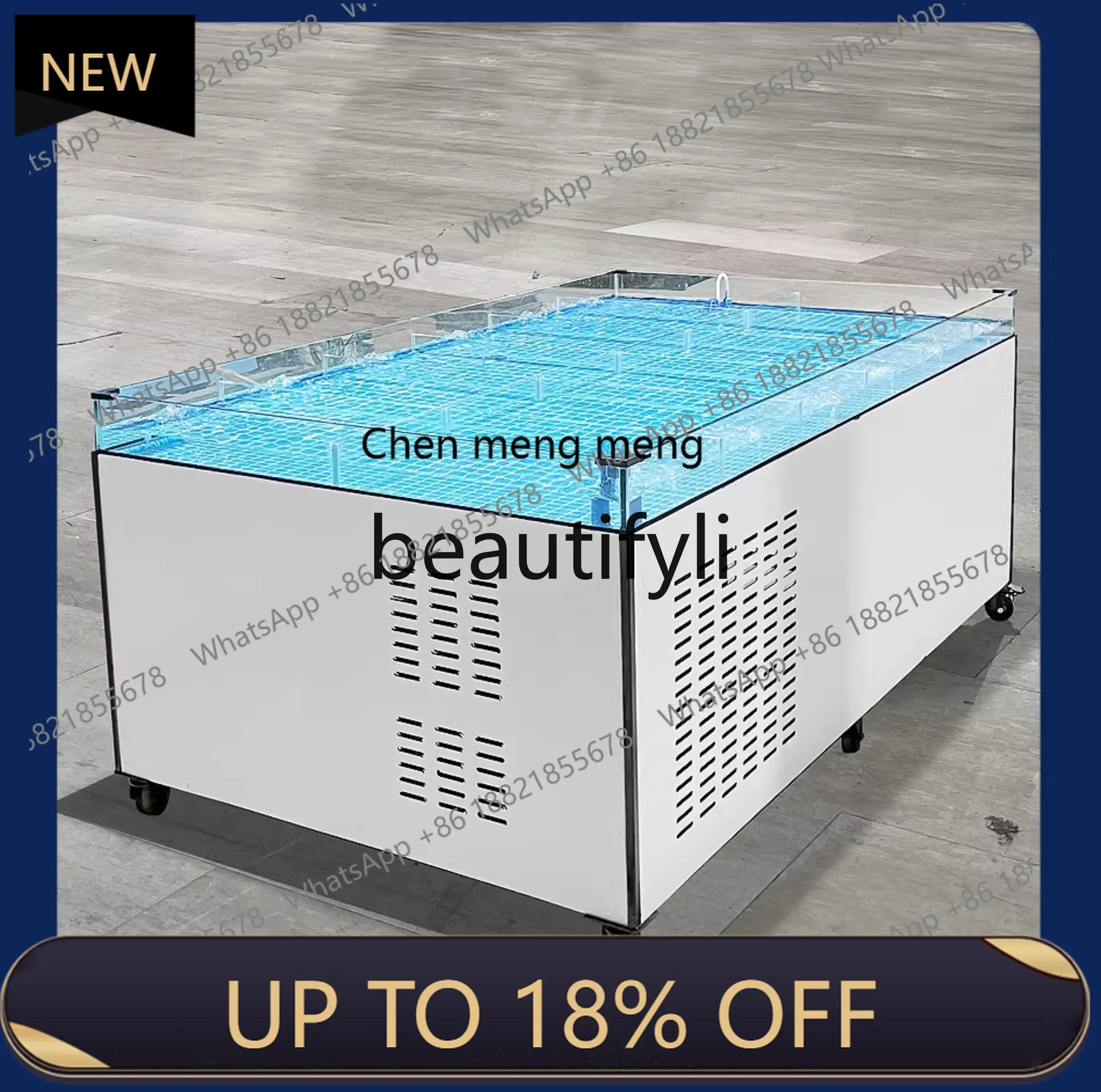 

Z189 Seafood Fish Tank Fish Pond Shellfish Restaurant Commercial Mobile Seafood Pool Refrigeration Integrated Machine Customizat