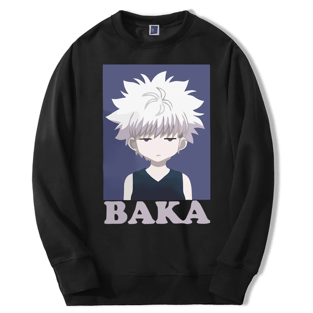 

Толстовка Baka Killua мужская с аниме-принтом, Свитшот в стиле хип-хоп, уличная одежда в стиле Харадзюку, осень