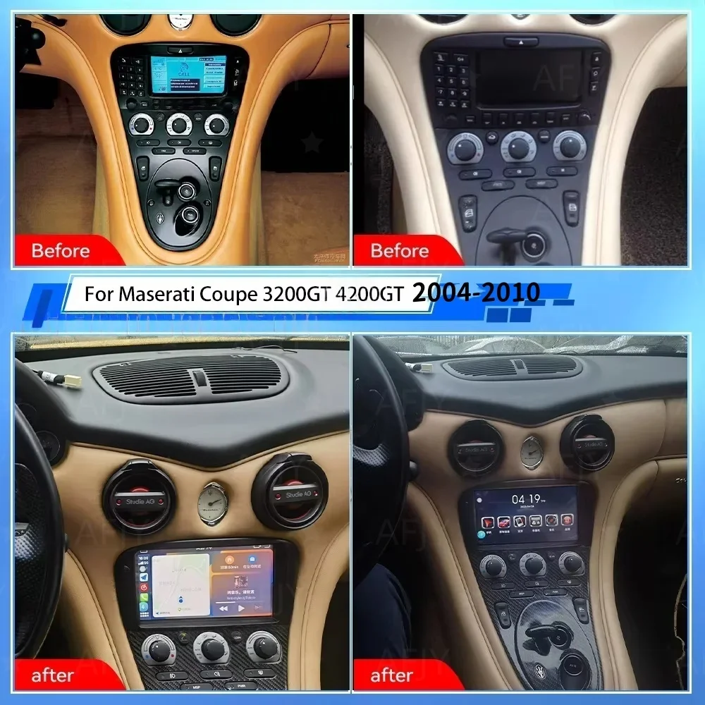 Carplay Auto Stereo Android 13 Car GPS Navigation For Maserati 3200GT 4200GT Multimedia Player GPS Navigation Head Unit 4G SIM