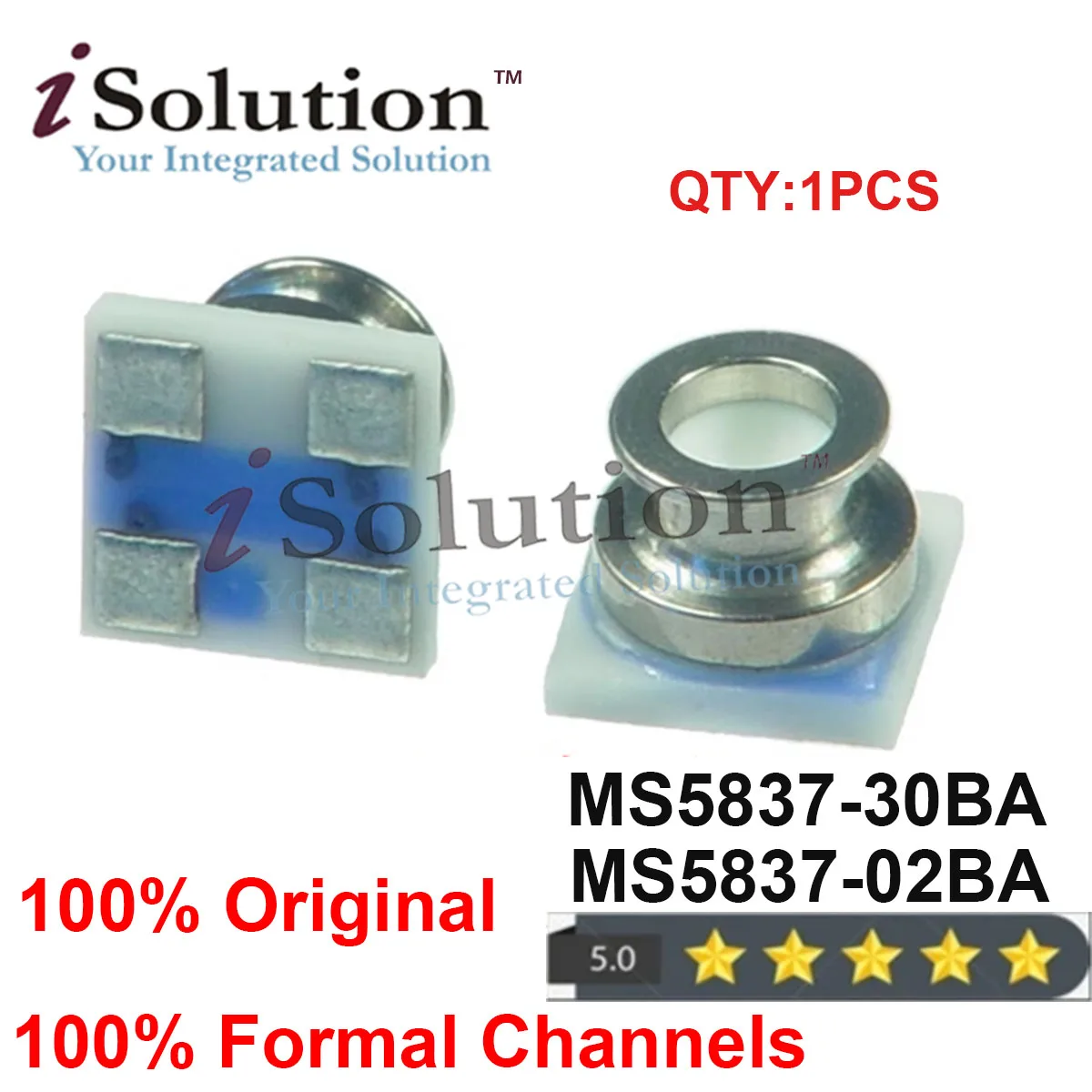 (1pcs)New and Original MS5837-30BA MS5837-02BA  MS5837 Water depth measurement pressure sensor size 3.3*3.3*2.5mm