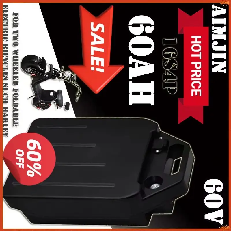 

60V 60ah Electric Lithium Battery Waterproof 18650 Battery for Two Wheel Foldable Citycoco